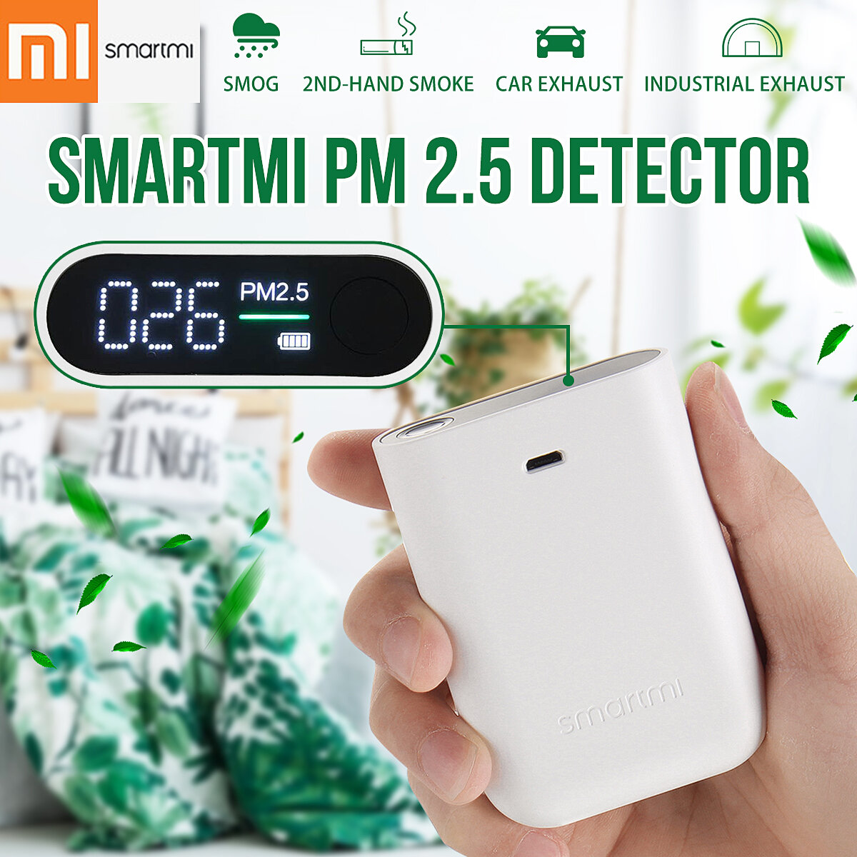Xiaomi Smartmi PM2 5 Detector Mini Sensitive Air Quality Tester For Home Office