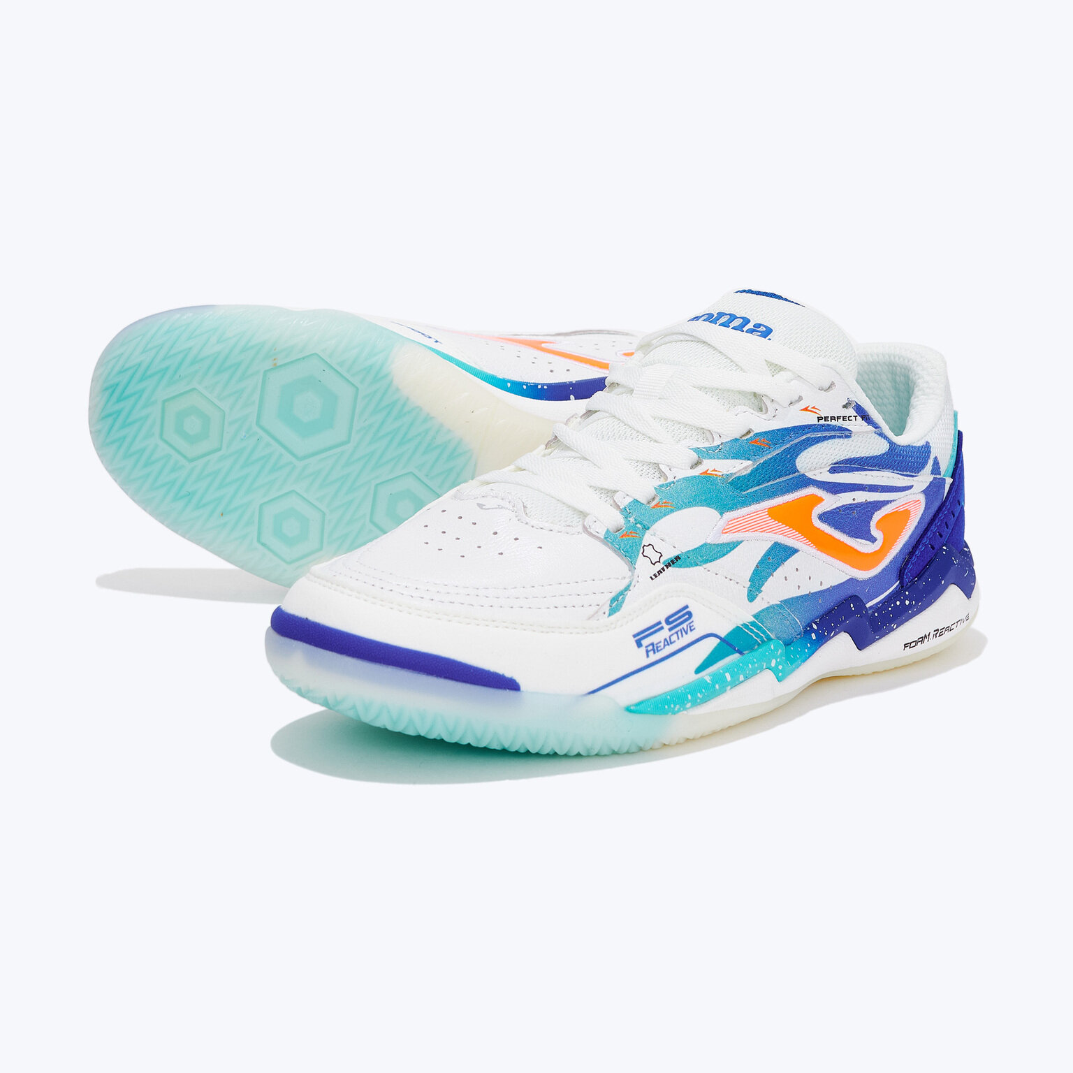 Футзалки JOMA, размер 8 US, белый/синий