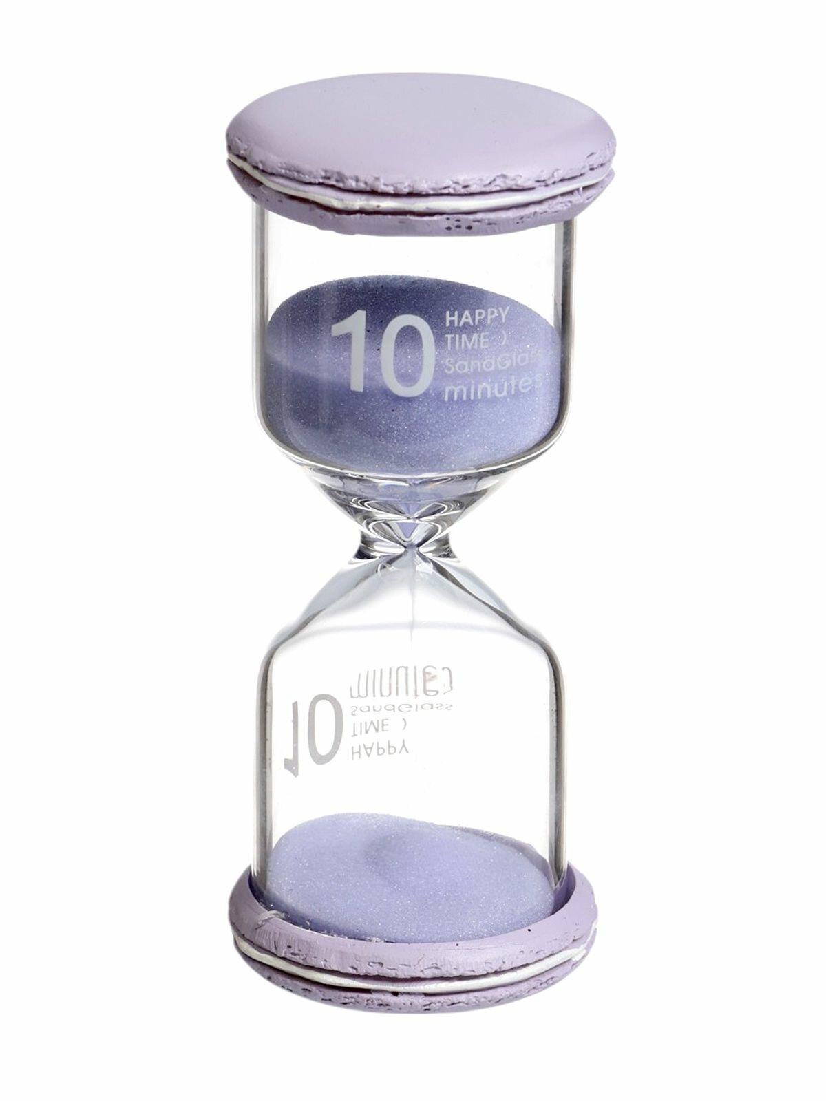 Песочные часы на 10 минут Макарун  4.4 9.8 см фиолетовые