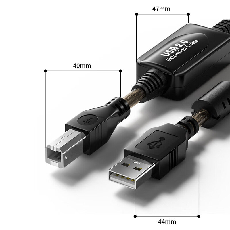 Кабель USB «Bpcable» B&P, активный, с усилителем, A-->B, 5 м — фото 1