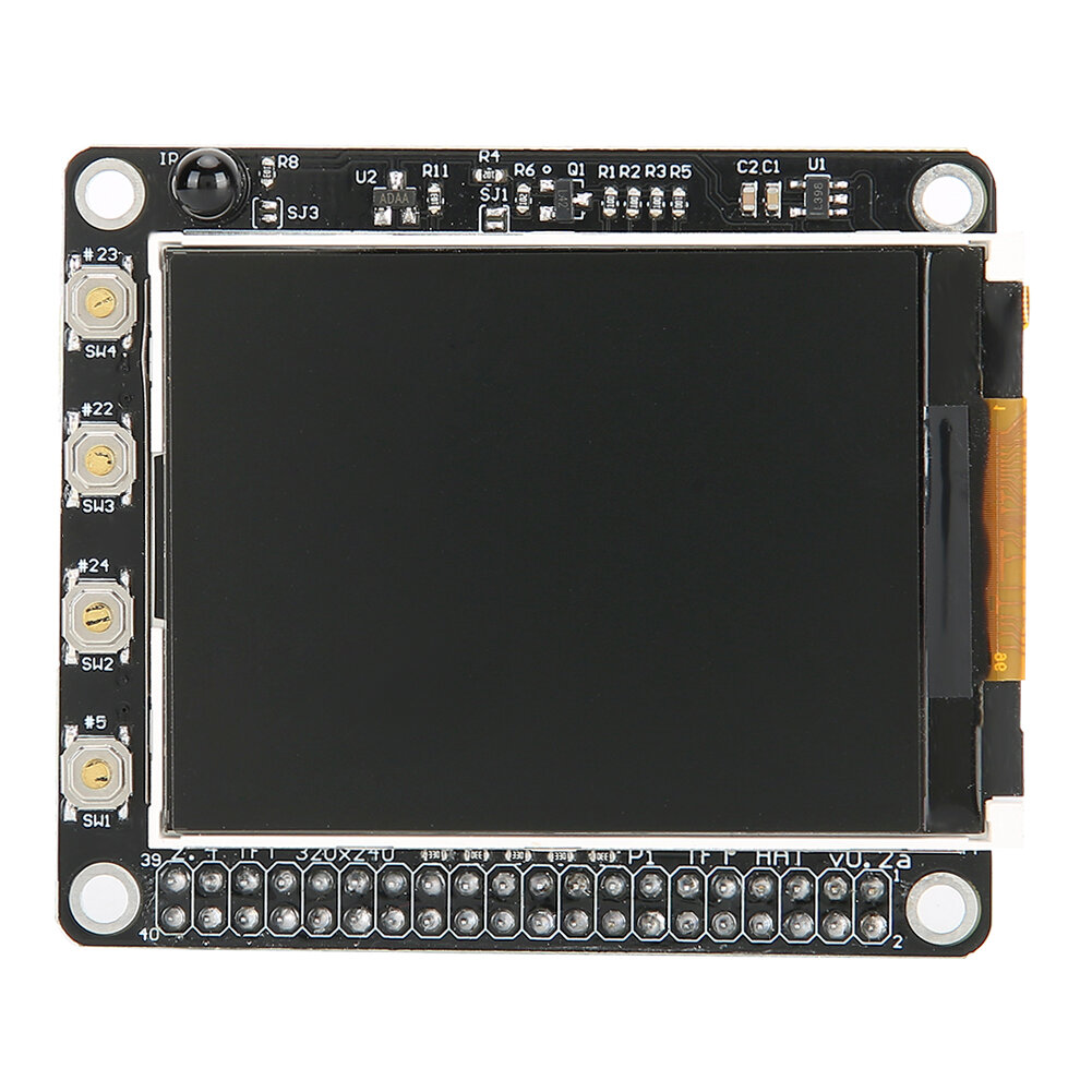 ЖК-экран TFT мини-дисплей для Raspberry Pi 4B 3B 2b и 6 кнопок 2,4 дюйма 320 x 240