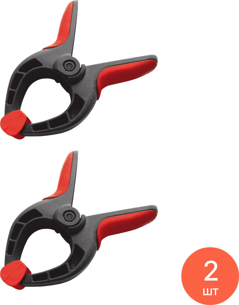 Струбцина USP / УСП столярная пружинная пластиковая черная 150мм / инструменты (комплект из 2 шт)