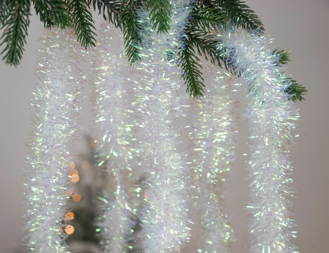 Мишура праздничная 5 см х 2 м цвет - радужный MOROZCO M1038