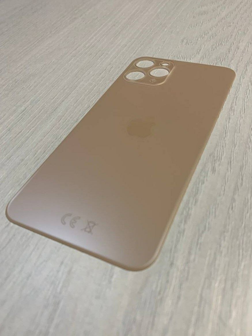 Задняя крышка (стекло корпуса) для IPhone 11 Pro золотая (GOLD) — фото 1