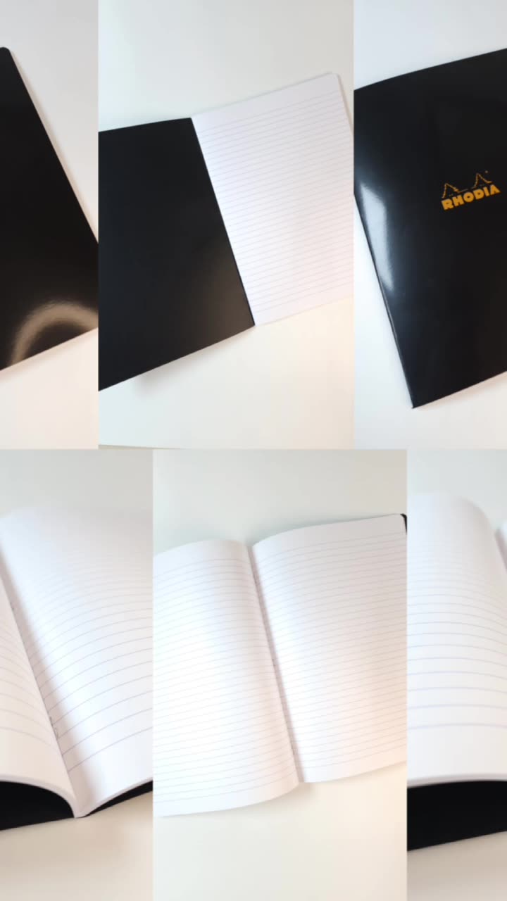 Общая тетрадь RHODIA, черный цвет обложки, влагоотталкивающая обложка, A5(14,8*21см), линованная, 48 листов, 80г/м2. — фото 1