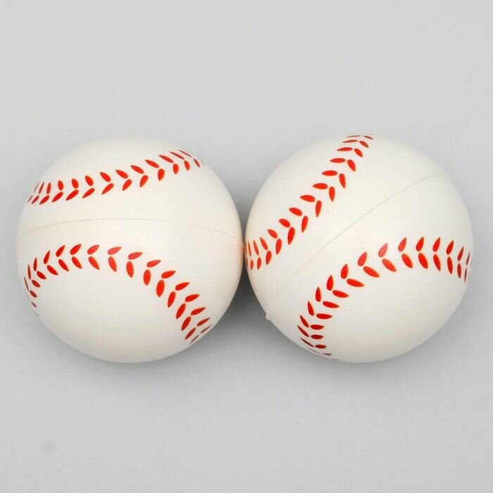 Мячик зефирный "Бейсбол" 63 см 2 шт белый.