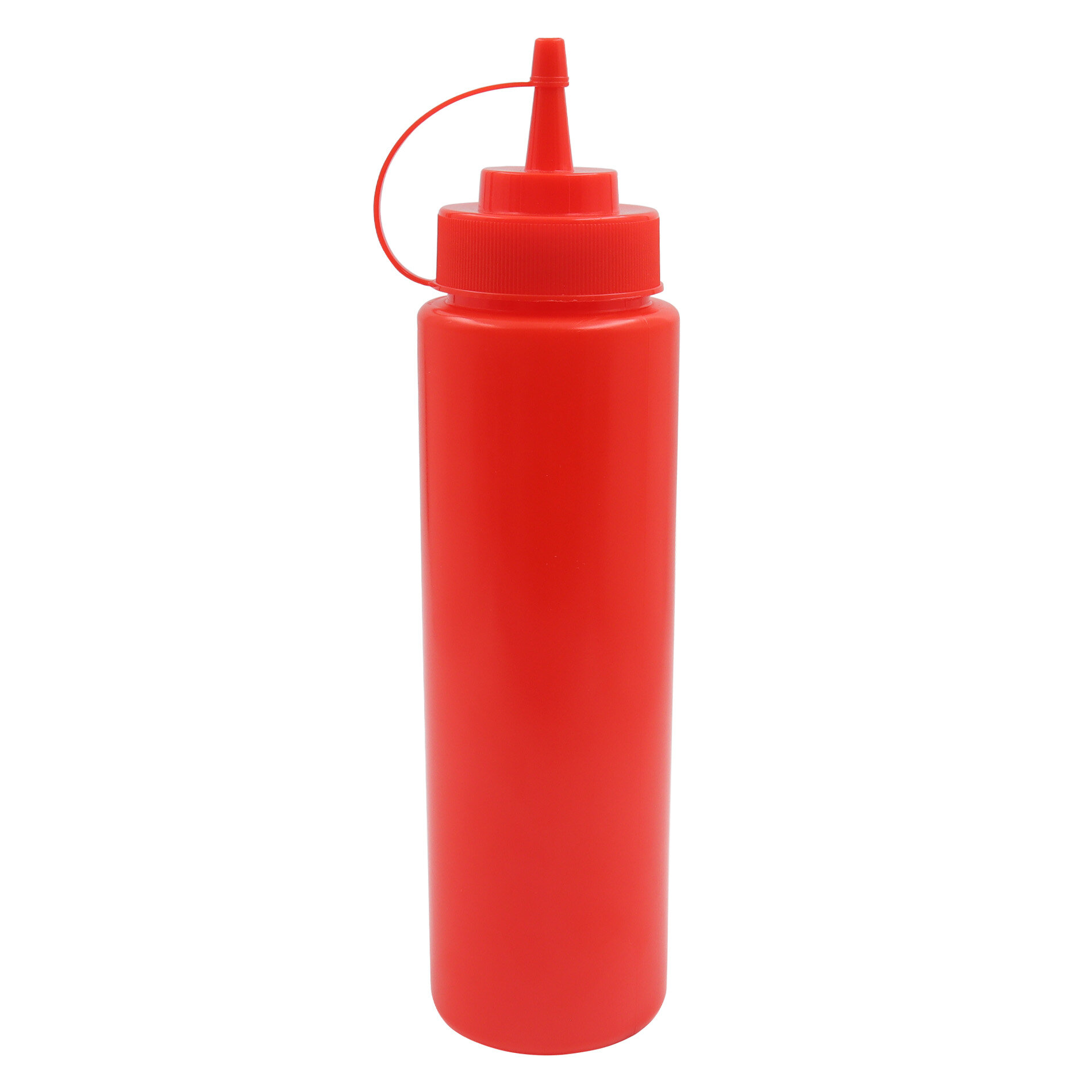 Емкость для соуса пластиковая, 700 мл, красная, с защитным колпачком, Welshine.