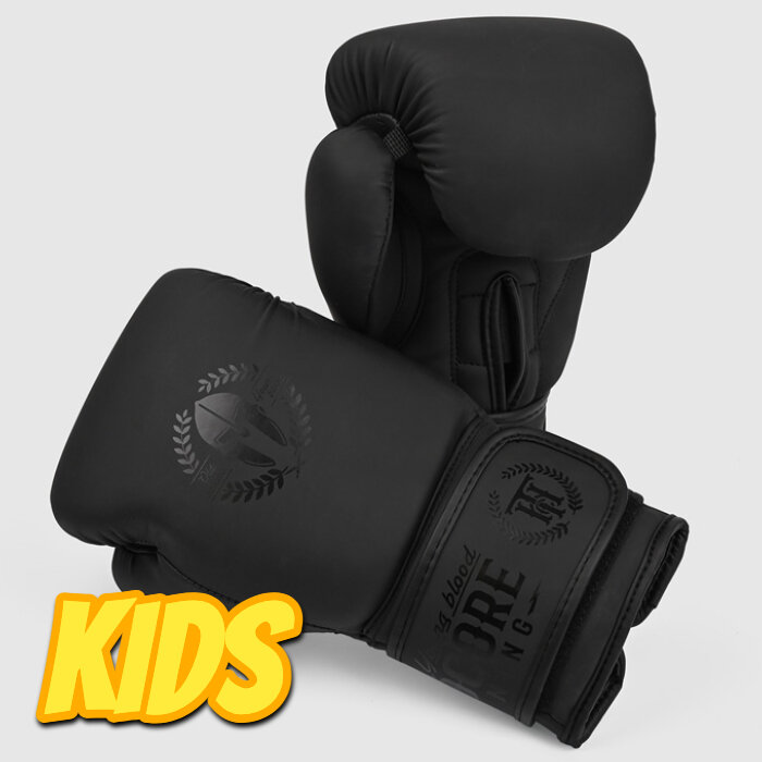 Детские боксерские перчатки Training Helmet PU Black/Black 6 унц