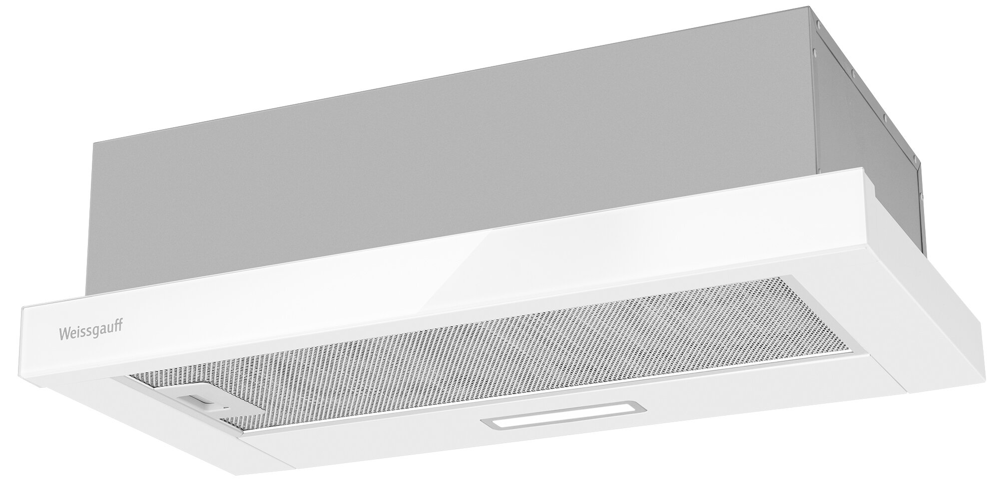 Кухонная встраиваемая вытяжка Weissgauff TEL 600 2M White Glass