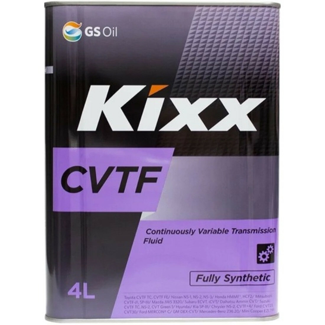 Масло трансмиссионное Kixx CVTF, синтетическое, 4 л