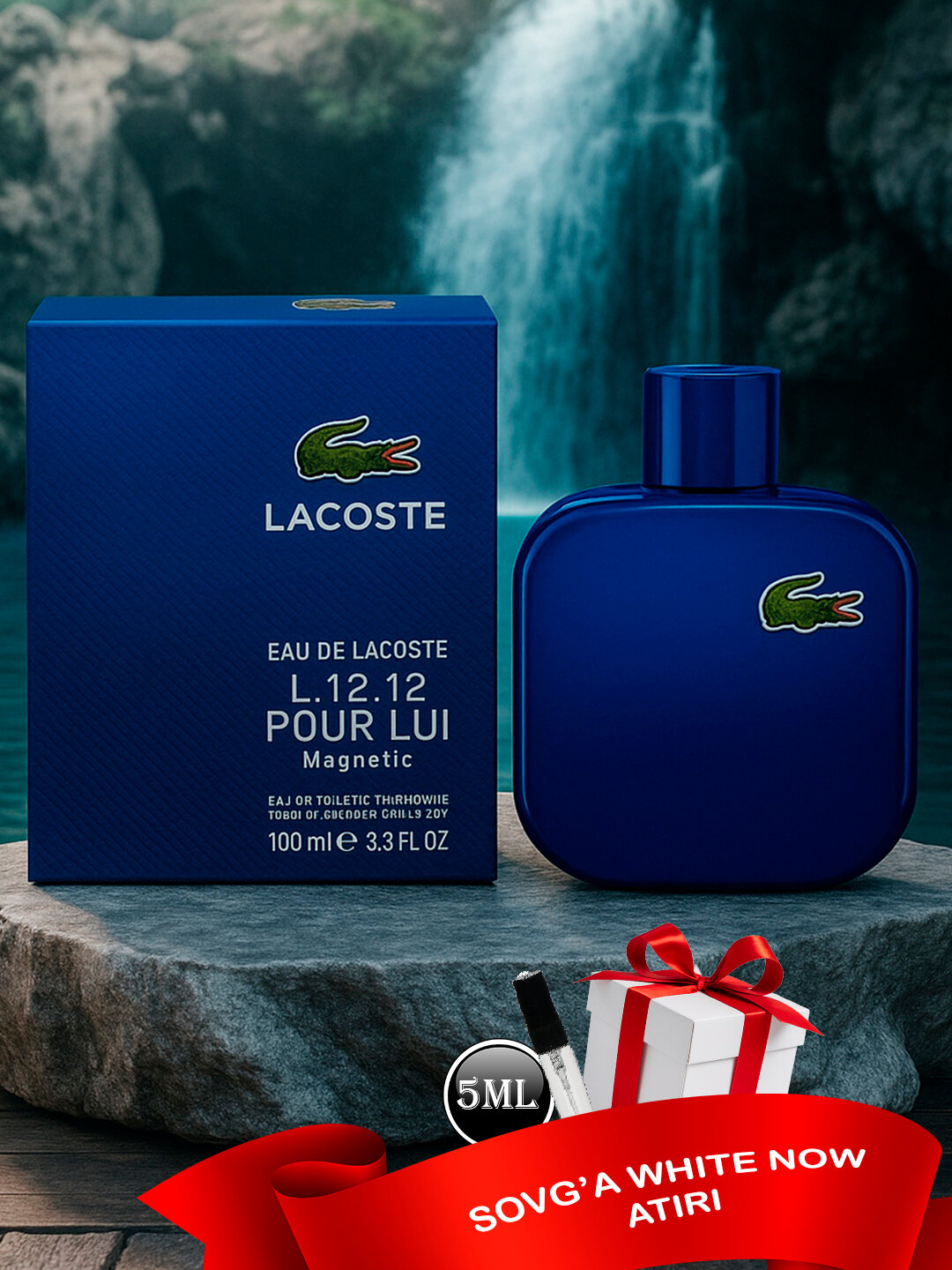 Туалетная вода LACOSTE, 100 мл+Пробник духов White Now 5 мл в подарок