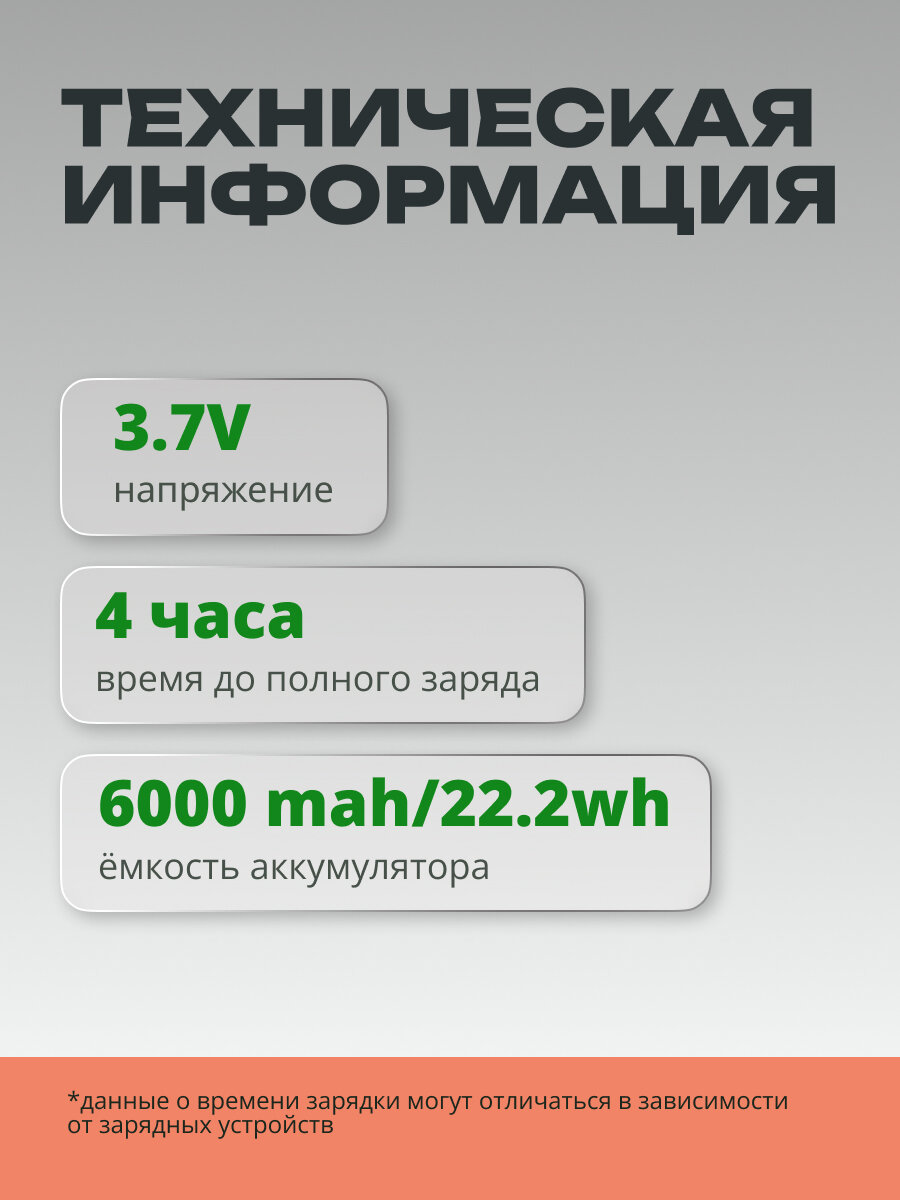 Аккумулятор Run Energy для портативной колонки JBL Charge 3, 6000 mAh, 3.7V — фото 1