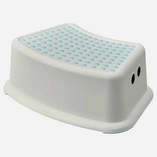 Изображение товара Табурет детский, белый/бирюзовый. Икеа Фёрсиктиг, Ikea Försiktig