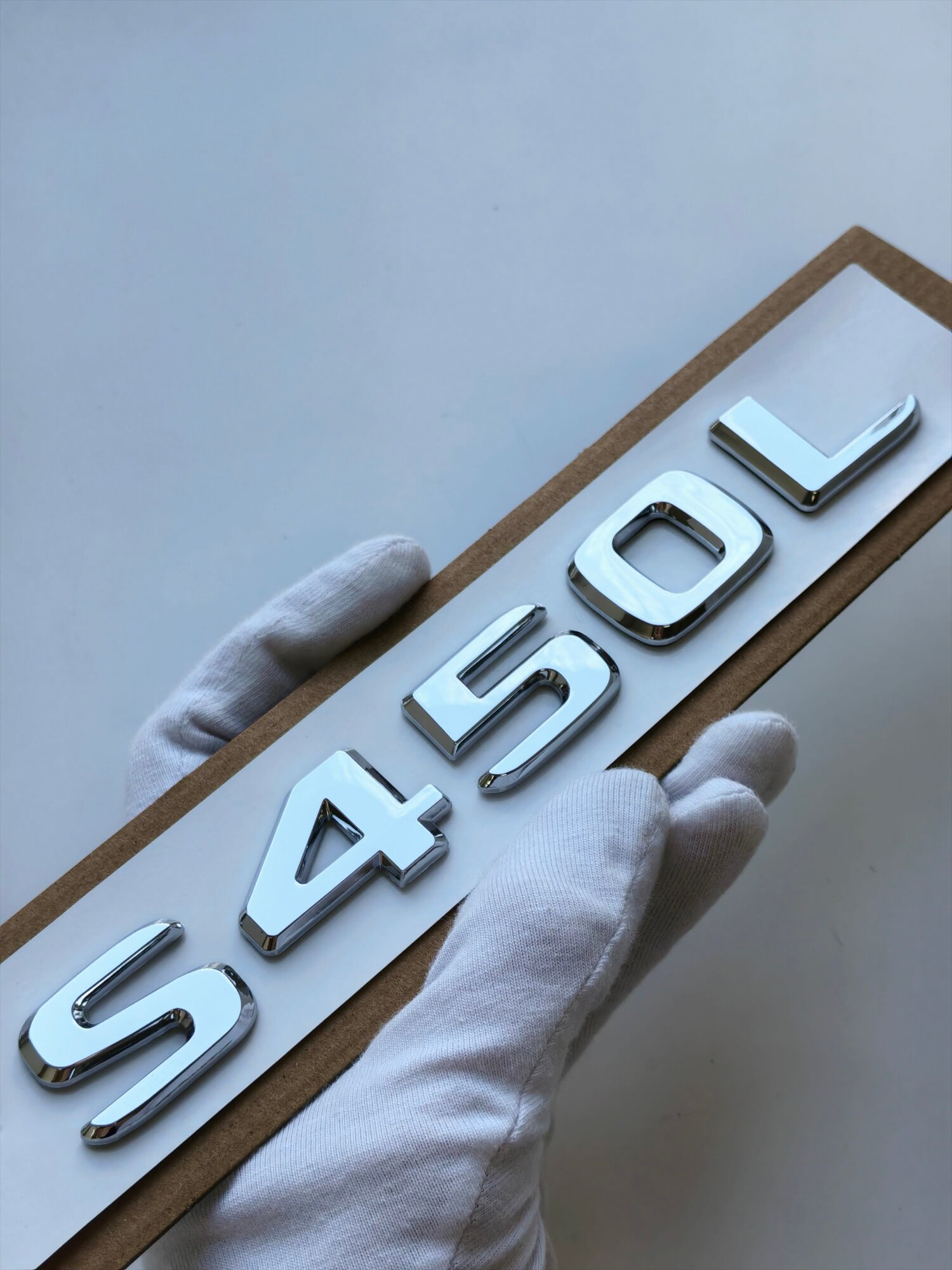 Надпись S450L на багажник Mercedes, эмблема S 450L на Мерседес (1 шт.)