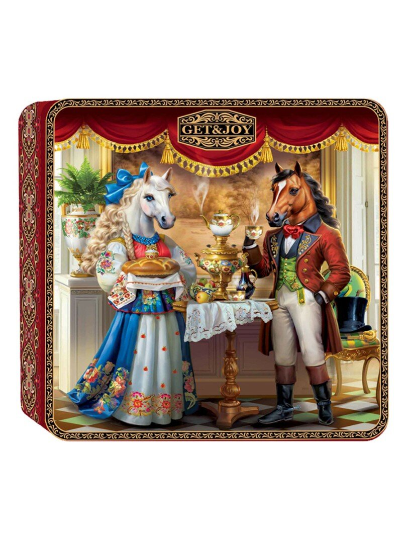 Чай чёрный китайский - Символ года Лошади, шкатулка, 100 гр.