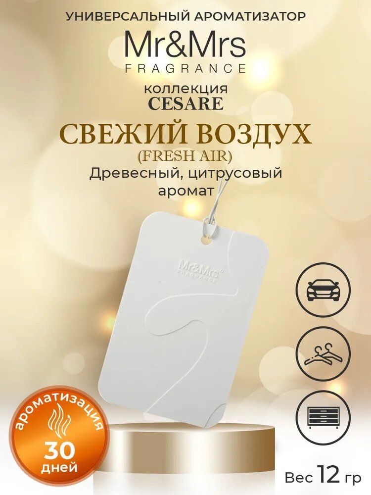 Ароматизатор для авто Mr&Mrs Fragrances Cesare Card, итальянский дизайн