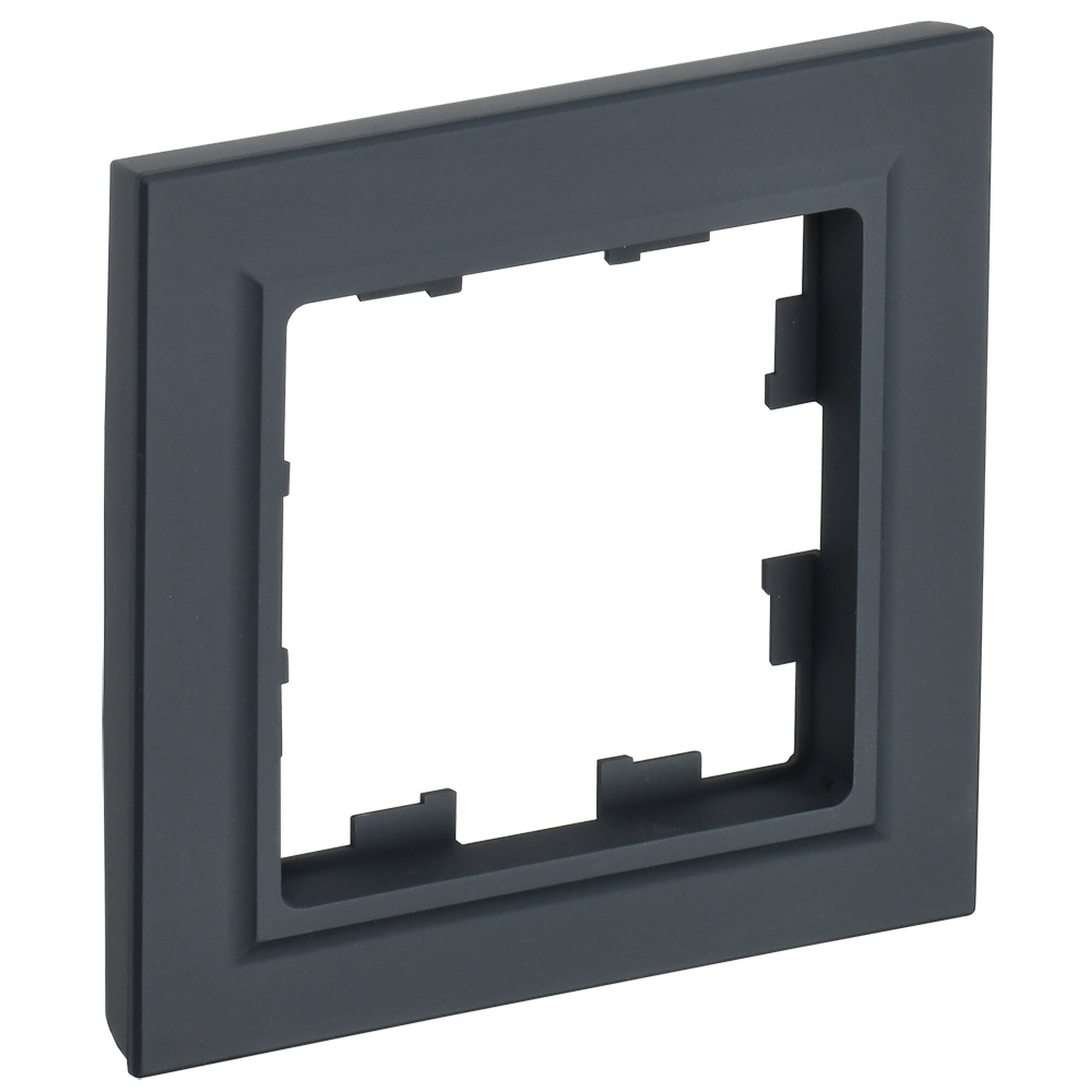 Рамка IEK BRITE РУ 1 БрГ  графитовая  1 место  накладной монтаж