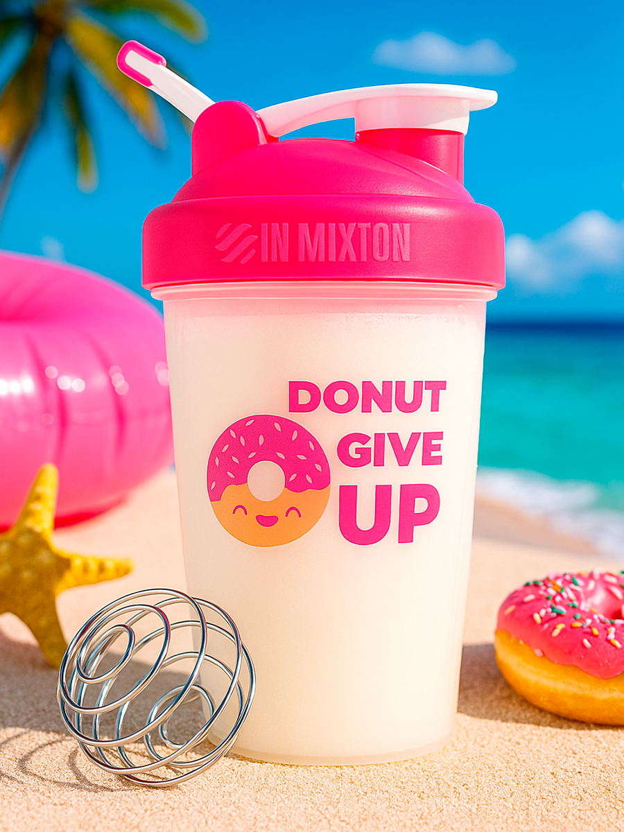 Шейкер для протеина и коктейлей спортивный inMixton 400 мл Розовый
