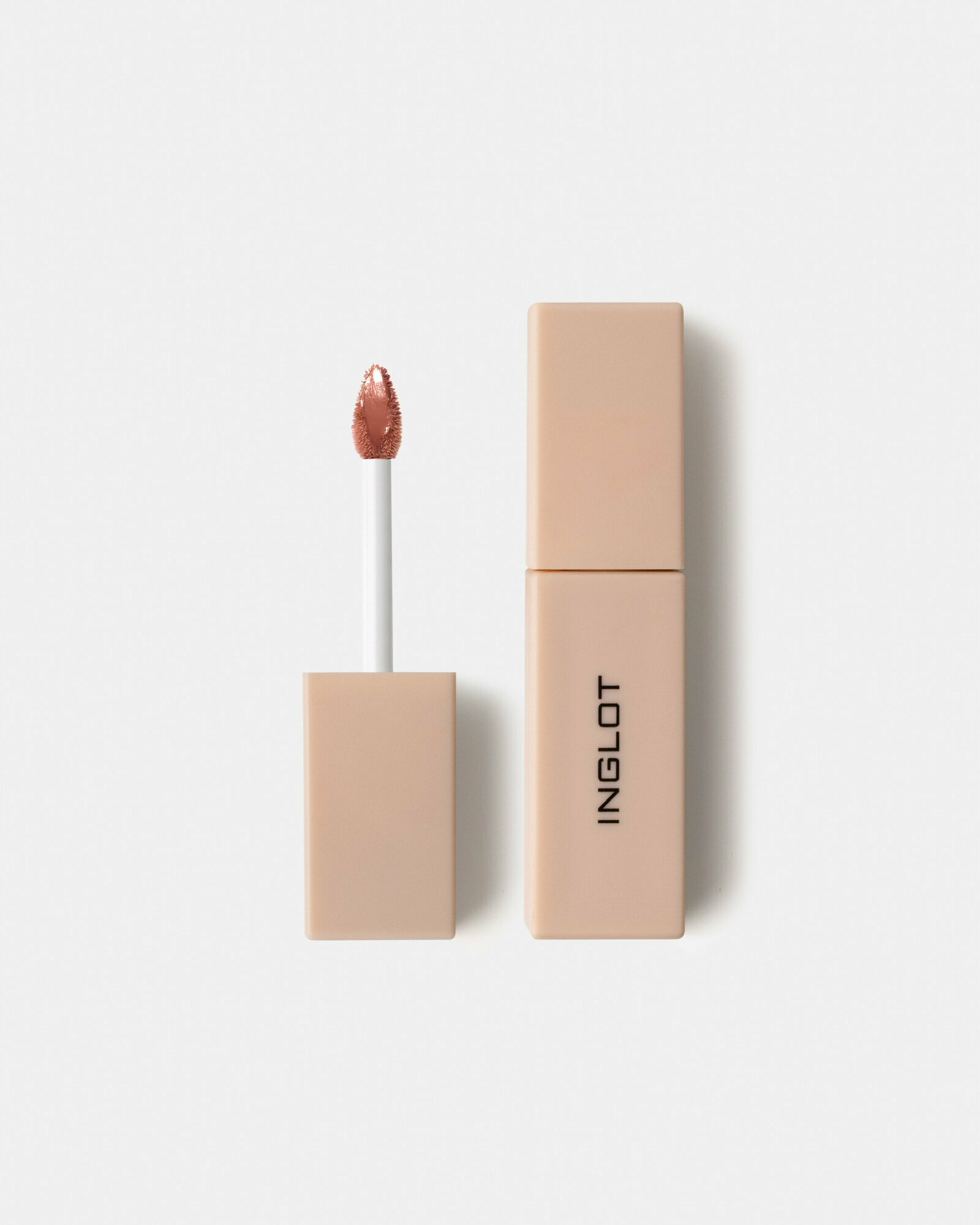 Помада Inglot Glazed Lips SPF50+, жидкая, кремовая, бархатная, с защитой от солнца CARROT CAKE 93
