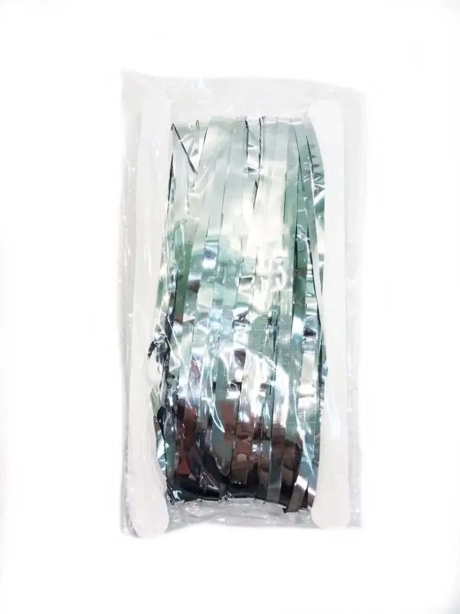 Занавес Дождик Серебро для фотозоны и декорирования помещения, 100*200 см. — фото 1