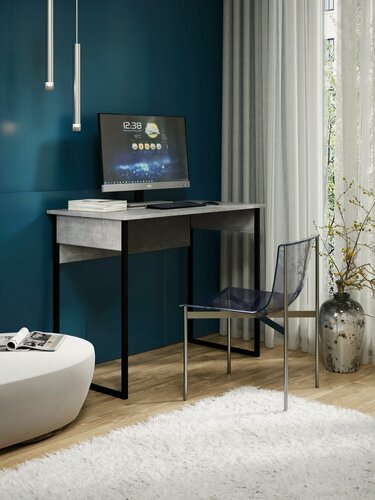 Изображение товара Стол Profimebel "Турин-15", письменный, бетон, цвет светло-серый