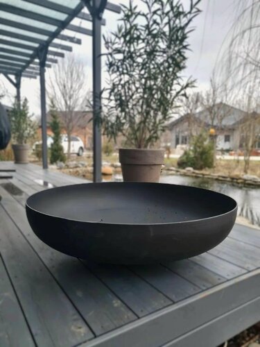 Изображение товара Костровая чаша Глубокая D-1000 мм, толщина стали 6 мм. цвет черный-матовый