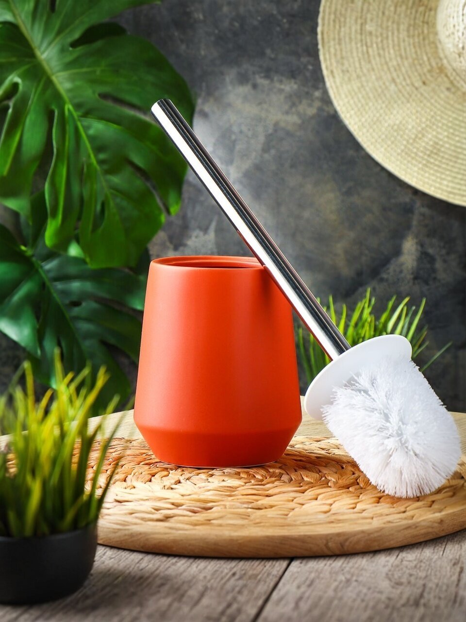 Ерш для туалета напольный 112x134/40 керамика оранжевый CE2545AA-TOH