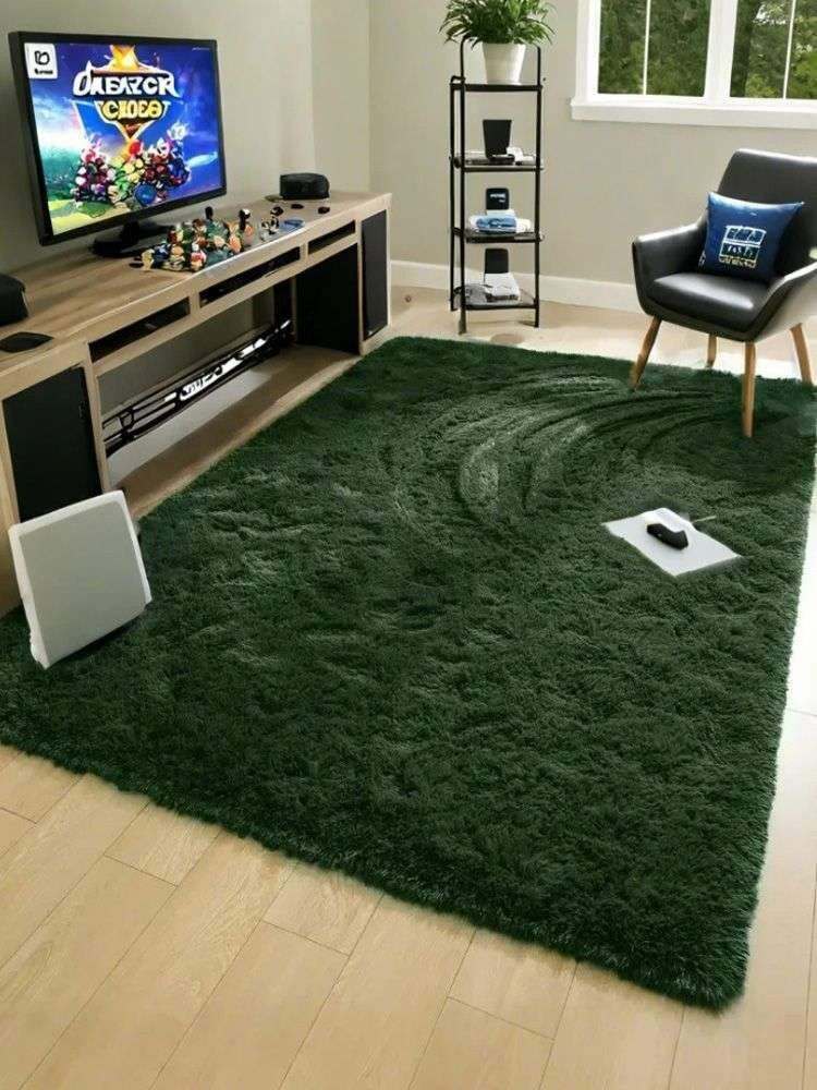Пушистый и мягкий ковер 160х200 см, подходит для гостиной, спальни, детской комнаты, удобный нескользящий, шелковый материал11