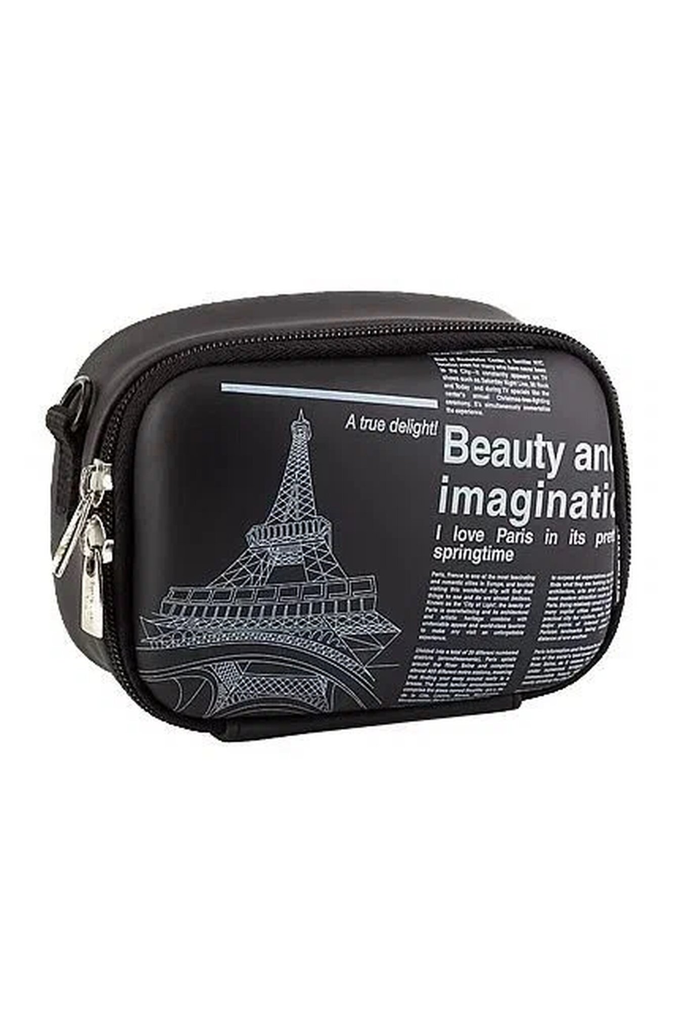 Чехол для фото и компактных видеокамер черный RIVACASE 7080 (PU) black (newspaper)