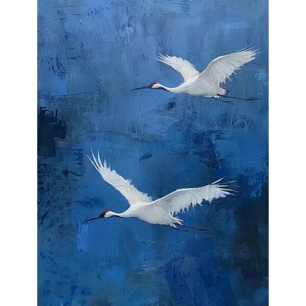 Абстрактная картина птицы, 50x70см, цвет 6, Unframed