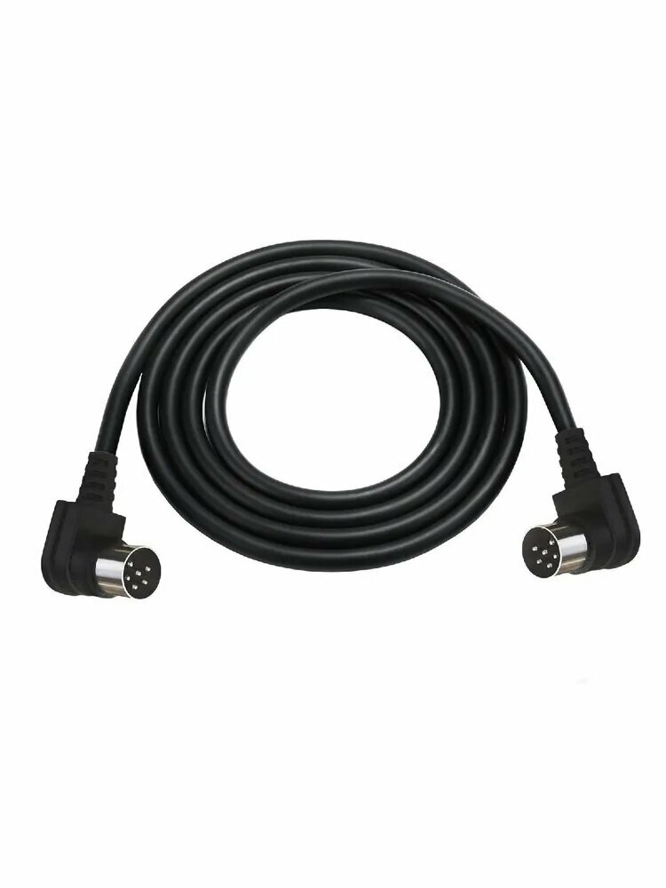 (1 шт.) Двойной изогнутый кабель DIN6P male-male - 3м