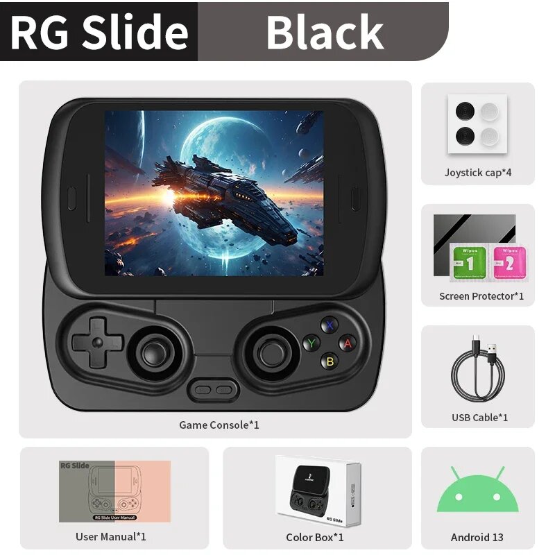 ANBERNIC RG Slide Black - Ретро игровая консоль
