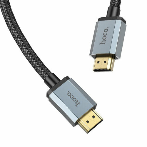 Кабель HDMI - HDMI HOCO US03, 3.0м, 18 Гбит/с, 4K Ultra HD 3840x2160, цвет: чёрный кабель hoco us08 hdmi hdmi 4k 2 м черный