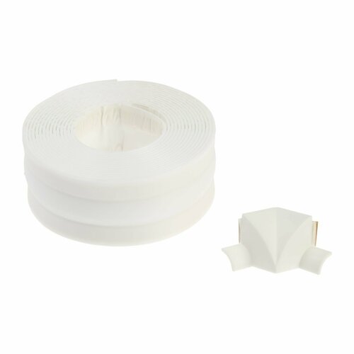 Лента бордюрная 4WALLS белая с 2 уголками и 2 заглушками 38 мм х 335 м 1277₽