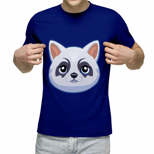 Футболка Us Basic, размер S, синий мужская футболка абиссинская кошка портрет кота карандашом 2xl черный