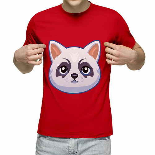 Футболка Us Basic, размер XL, красный мужская футболка портрет кота в абстрактном стиле s темно синий