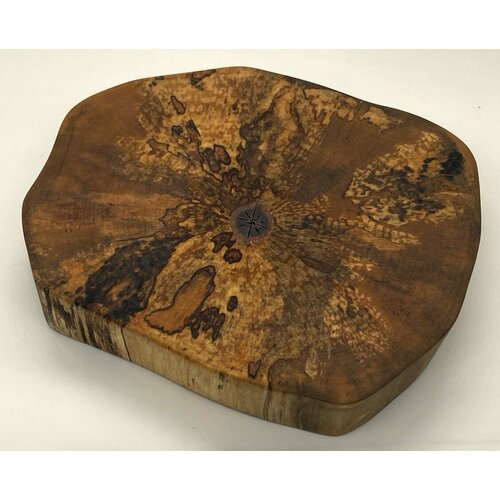 Спил березы, спил дерева, декоративная подставка / доска для подачи, идеально отшлифованный с обеих сторон, размер 20 х 16 см, для творчества, для декора