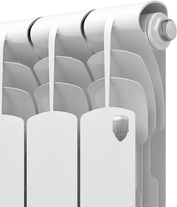 фото Радиатор биметаллический Royal Thermo 500/80 боковое подключение 4 секций Revolution 2.0