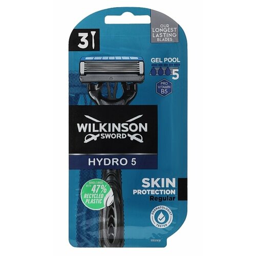 Одноразовый станок Wilkinson Sword Hydro 5 3 шт. wilkinson sword schick rasierseife im tiegel мылo для бритья в мыльнице 125гр