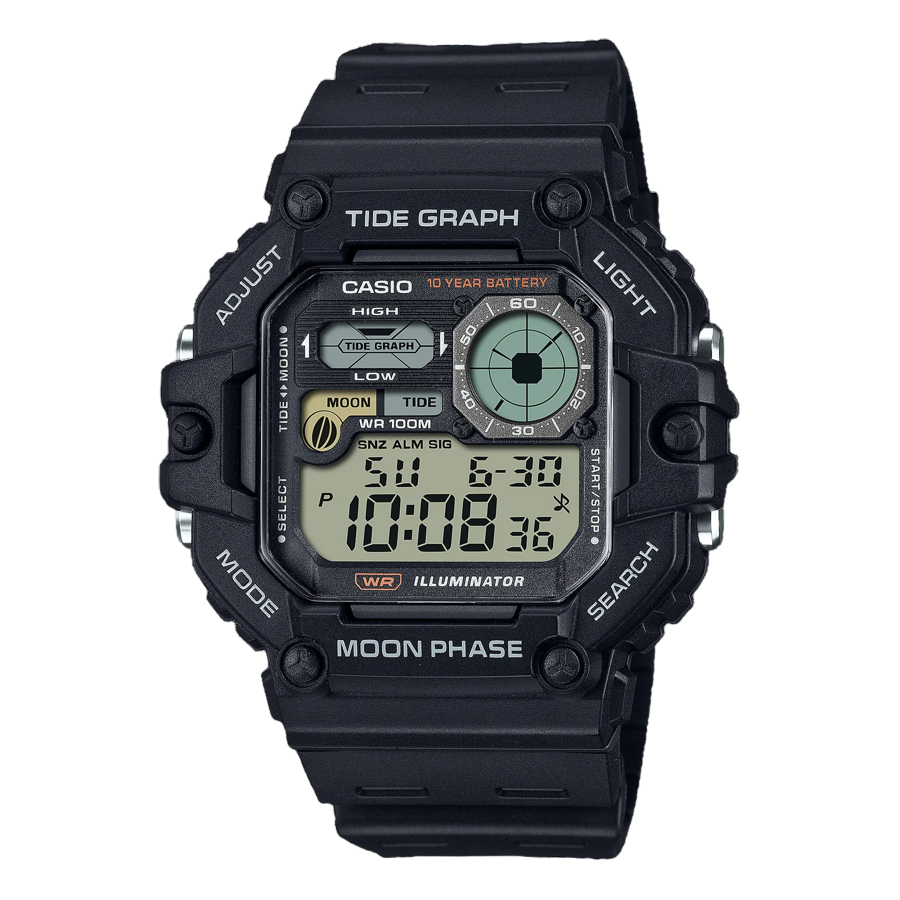 Наручные часы CASIO, черный/черный