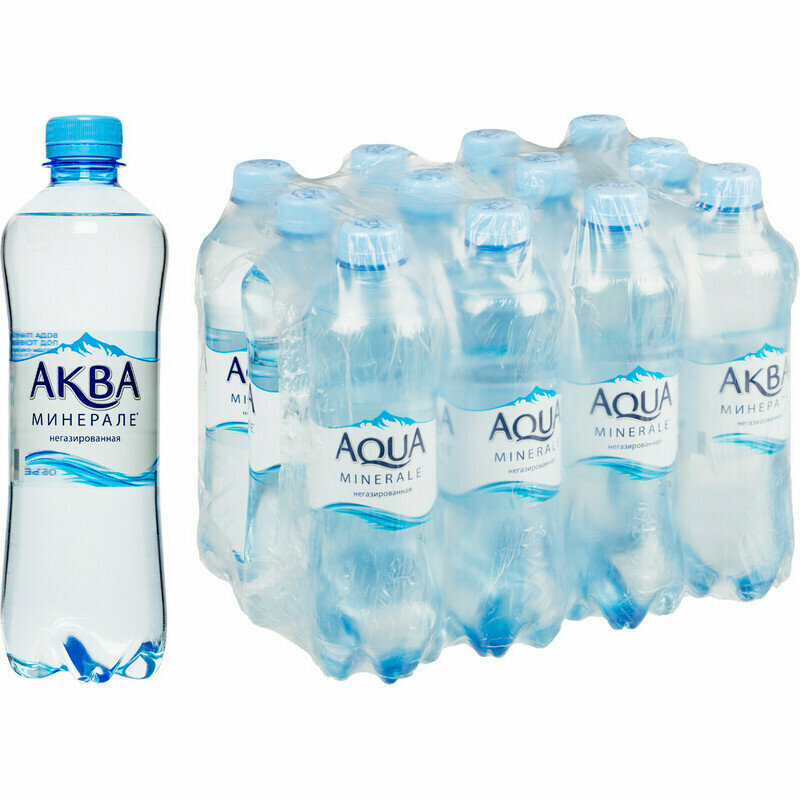Вода питьевая Аква Минерале ПЭТ 0,5л негаз.12 шт/уп