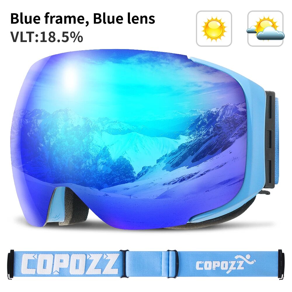 Магнитные лыжные очки COPOZZ, Синий