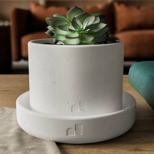 Горшок для цветов и растений с поддоном белый матовый Bordeaux XS 028 л 2319₽