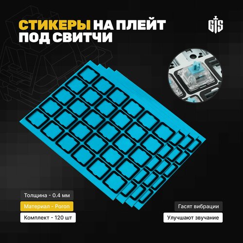 Модульная шумоизоляция между плейтом и платой клавиатуры, материал Poron