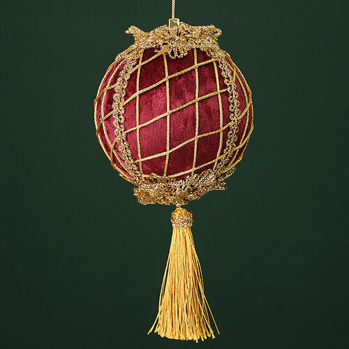 Изображение товара Винтажный елочный шар Burgundy Charm 10 см, Winter Deco, 2007337