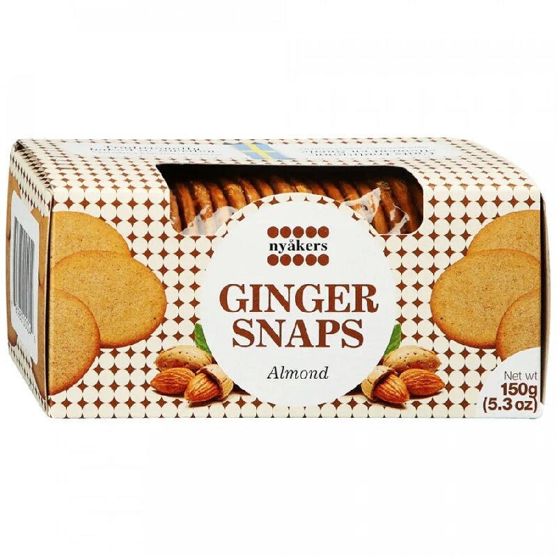 Печенье NYAKERS Хрустящее имбирное со вкусом миндаля 150г