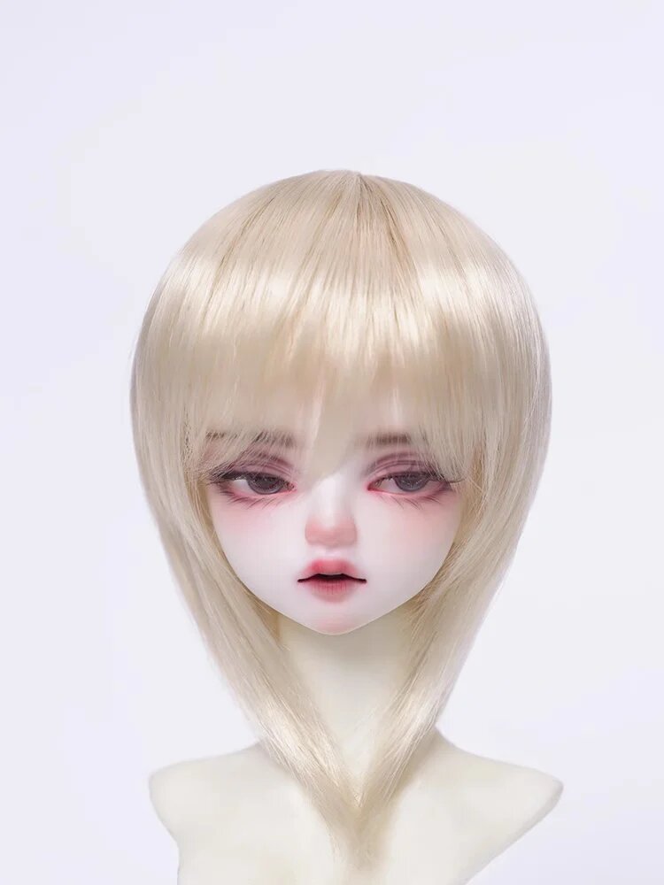 Парик для куклы BJD, светлый блонд, 17.5-19см