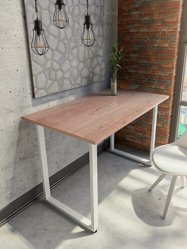 Изображение товара Стол PollyTime Loft, офисный, письменный, ЛДСП/металл, бежевый