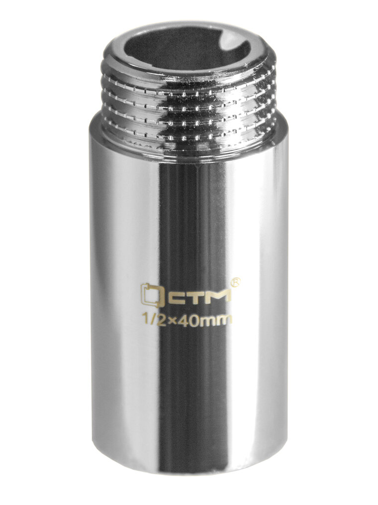 Удлинитель CTM CREMF040, латунь, хромированное покрытие, 1/2", 40мм — фото 1