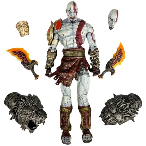 Фигурка Кратос с клинками и цестусами God Of War Год оф вор (подвижная, 19,5 см)